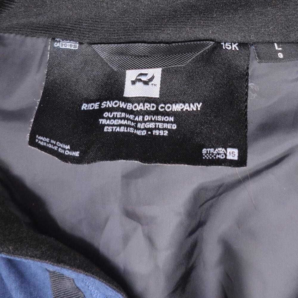Ride Snowboard Anorak Jacket Navy Burgundy Colorblock Hooded Men L Excellent - Image 7