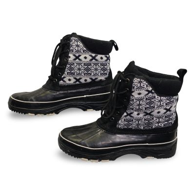 Vintage Khombu Newbury Duck Boots Women's 10M Fair Isle Winter Excellent