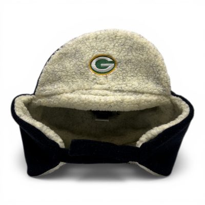 Reebok Green Bay Packers NFL Trapper Hat Men's L/XL Black Sherpa Fleece
