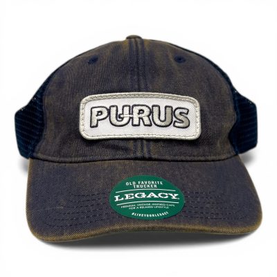 Legacy Old Favorite Trucker Hat Navy Blue PURUS Patch Snapback OSFA