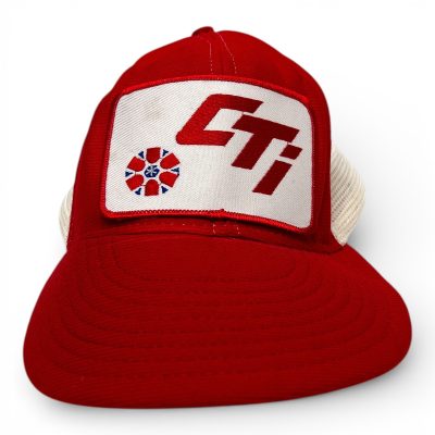 Vintage Pro-Line CTI Trucker Hat Red White Mesh Snapback OSFA Made USA Good