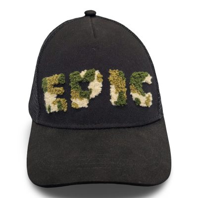 Camo Trucker Hat Unbranded EPIC Chenille Patch Mesh Snapback Unisex OS Good