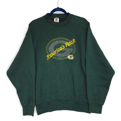 Vintage Green Bay Packers America's Pack Sweatshirt Fruit of Loom Heavy L