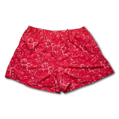 The North Face Abstract Print Athletic Shorts Women Large Red Excellent