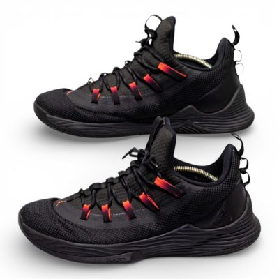 Jordan Ultra Fly 2 Low Black Red Basketball Shoes Men's 9.5 AH8110-023 Excellent